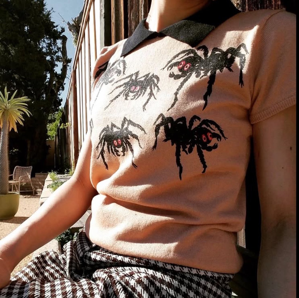 NWT Miss Ladybug Spiders collar sweater