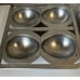 Vintage Aluminum Commercial 3D Egg Shaped Cake Pans Chocolate Mold Lot of 2