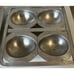 Vintage Aluminum Commercial 3D Egg Shaped Cake Pans Chocolate Mold Lot of 2