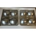 Vintage Aluminum Commercial 3D Egg Shaped Cake Pans Chocolate Mold Lot of 2