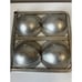 Vintage Aluminum Commercial 3D Egg Shaped Cake Pans Chocolate Mold Lot of 2
