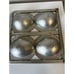 Vintage Aluminum Commercial 3D Egg Shaped Cake Pans Chocolate Mold Lot of 2
