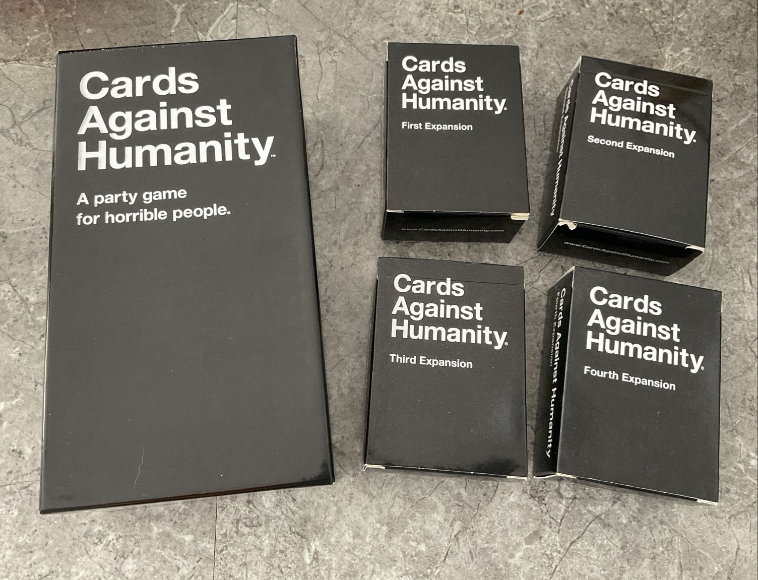 New & EUC Cards Against Humanity Original & 1-4 expansion sets Bundle