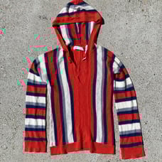 Yael Yaya Aflalo designer striped linen wool knit Malibu sweater