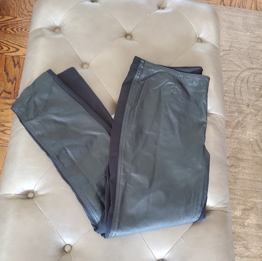 Shape FX Womens Leather Front Pants Size 16