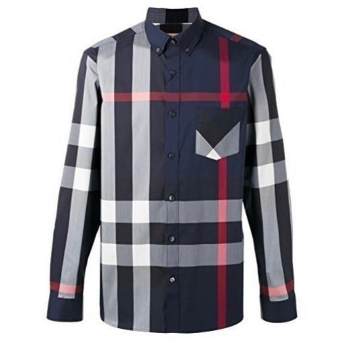 Burberry men long sleeve dress shirt L size