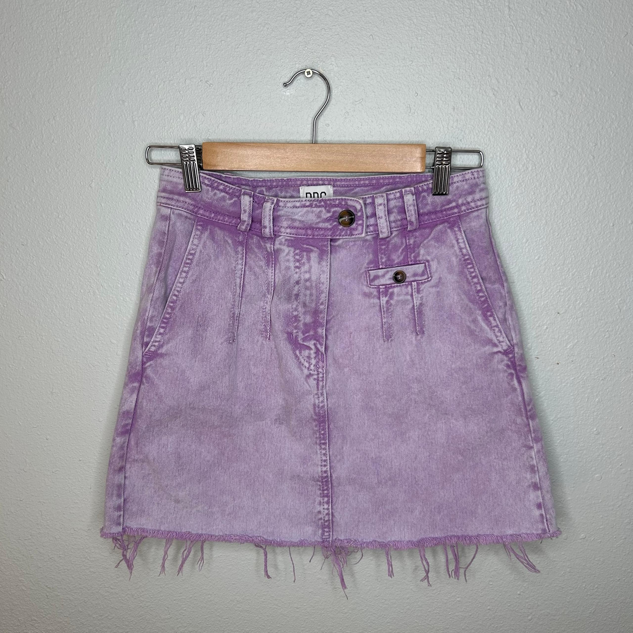 BDG Urban Outfitters Women’s Purple Acid Wash Denim Mini Skirt Size Small
