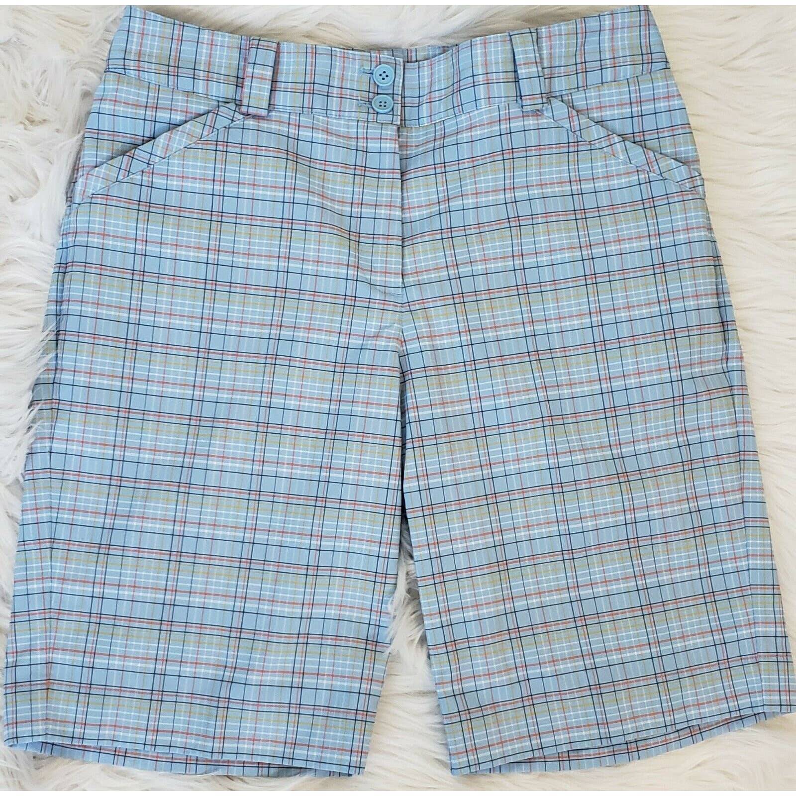 Nike SZ 8 Golf Performance Plaid Shorts