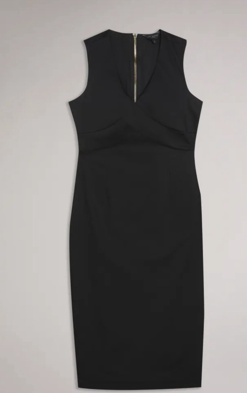 Ted Baker v neck wrap detail dress