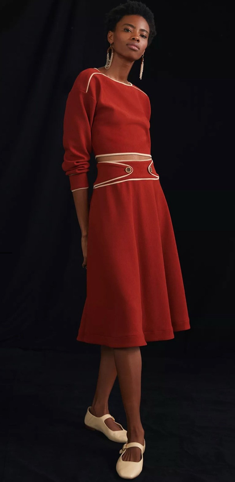 Anthropologies Maeve Contrast Skirt Set Size 12