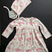 Kate Quinn long sleeve dress & hat pink otters 3-6
