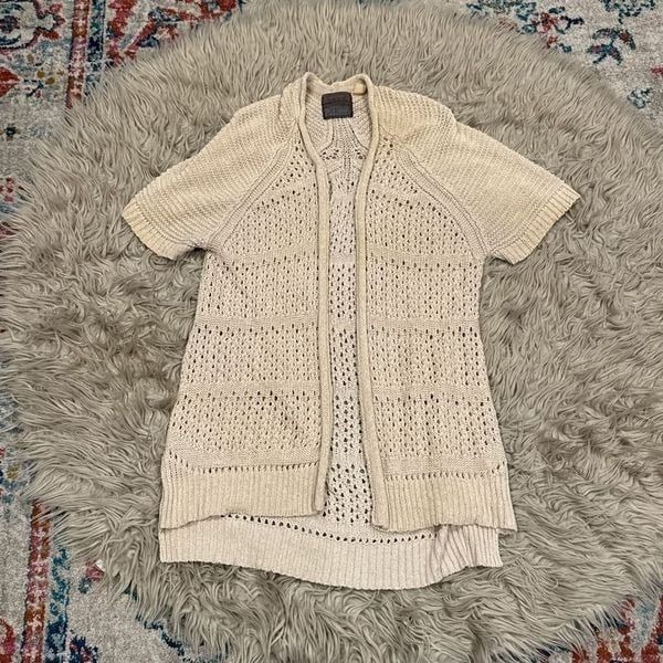 Anthropologie Guinevere oversized open short sleeve cardigan medium
