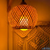 Bamboo Lantern Plug in Wall Sconces Wicker Wall Lamp with Plug in Cord Hand
