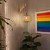 Bamboo Lantern Plug in Wall Sconces Wicker Wall Lamp with Plug in Cord Hand