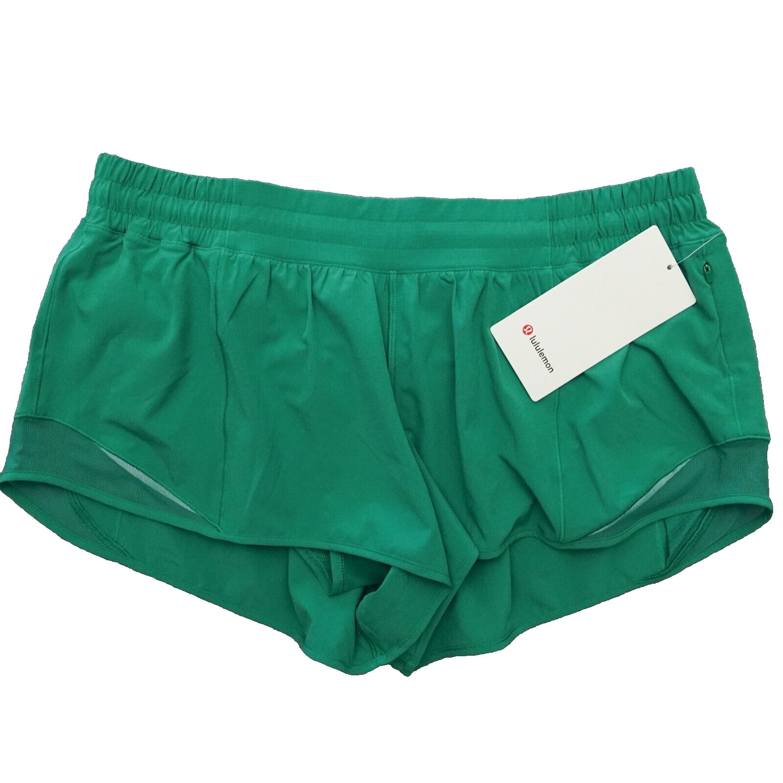 Lululemon Hotty Hot Shorts Low Rise LR 2.5” Lined CASG Cascadia Green Size 14