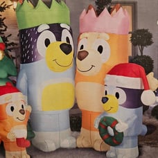 Gemmy bluey Christmas lightening inflatable