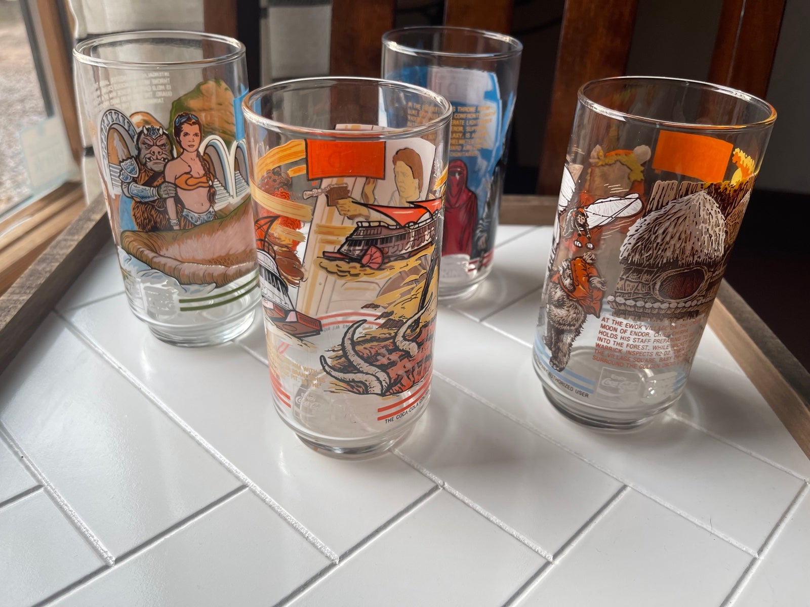 1983 Complete set of Return of the Jedi drinking glasses
