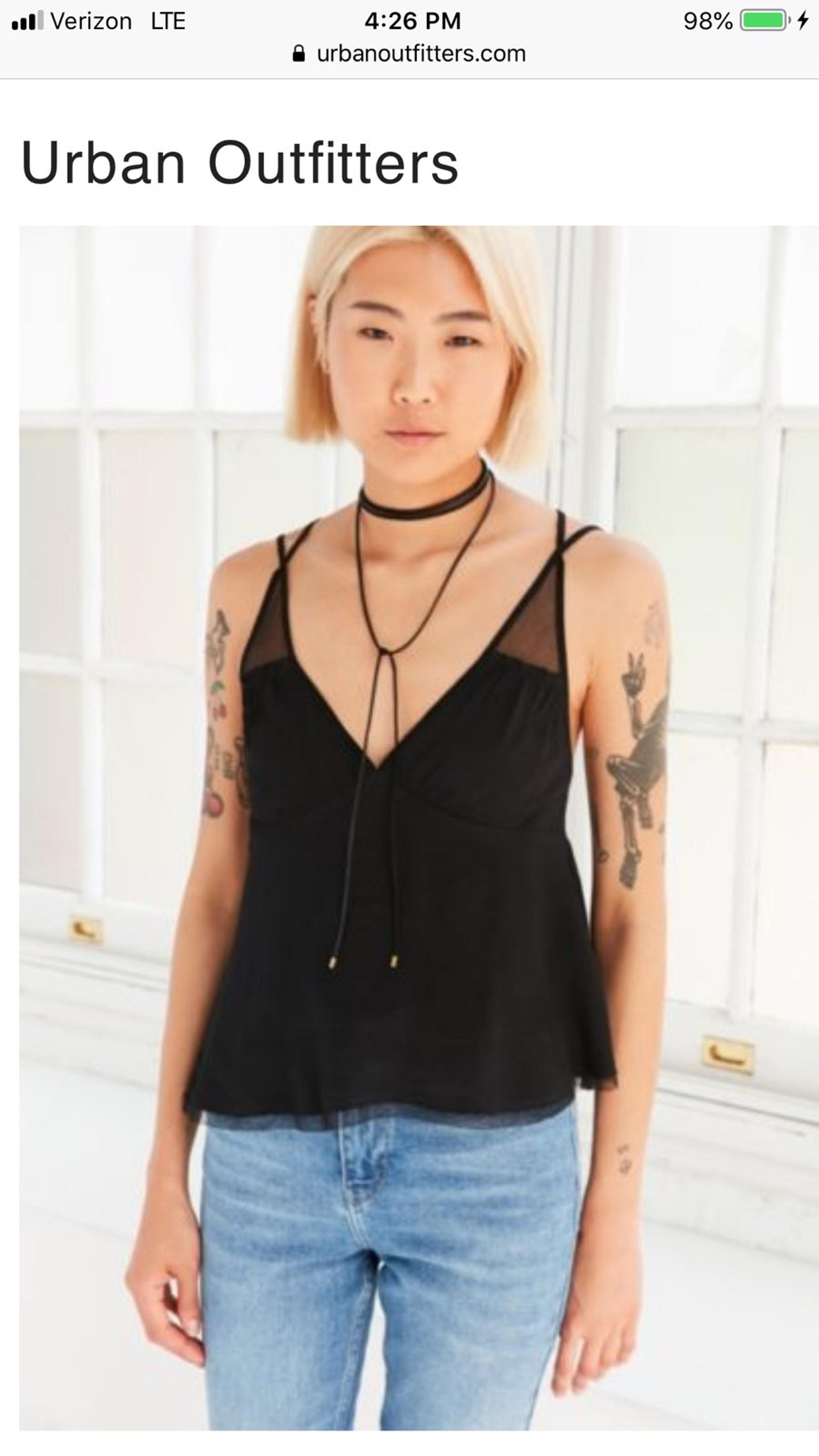 Kimchi Blue Black Strappy Tank Top