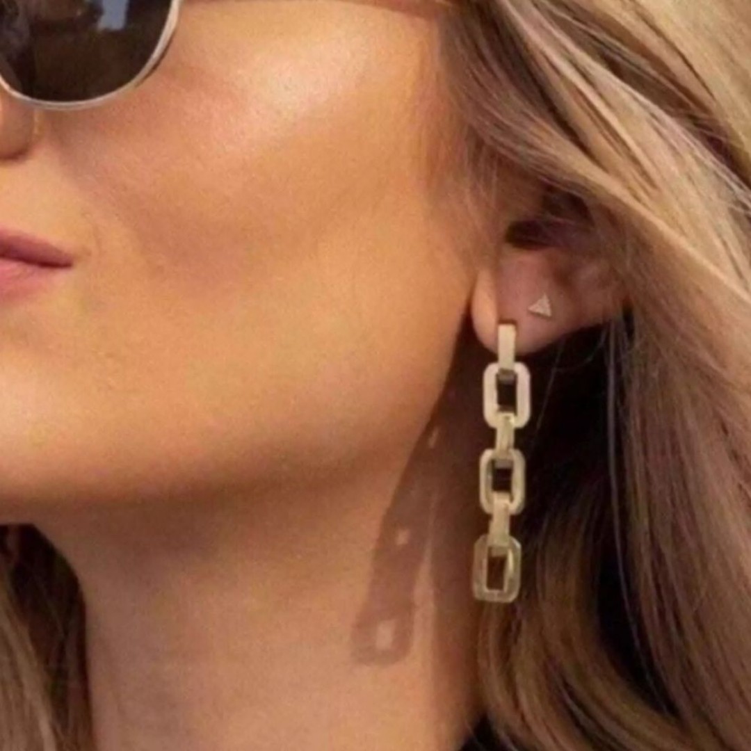 NWT Eddie Borgo Supra Link Drop Earrings