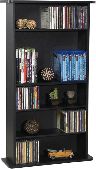 Media Storage Cabinet Adjustable Shelves