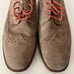 Tan Suede Lace Up Wingtip Casual Dress Derby Shoes Men Size US 12-12.5 (EU 46)