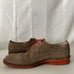 Tan Suede Lace Up Wingtip Casual Dress Derby Shoes Men Size US 12-12.5 (EU 46)