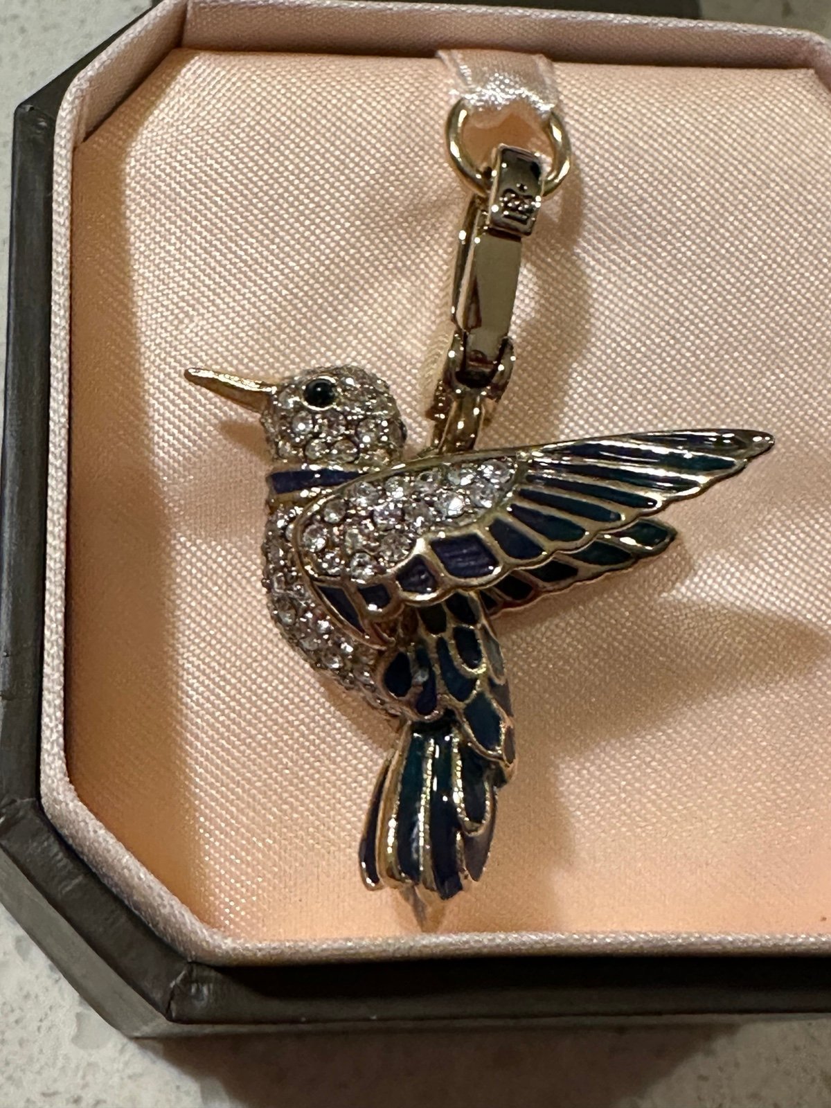 Juicy Couture Hummingbird Charm #YJRU4730 Blue Enamel