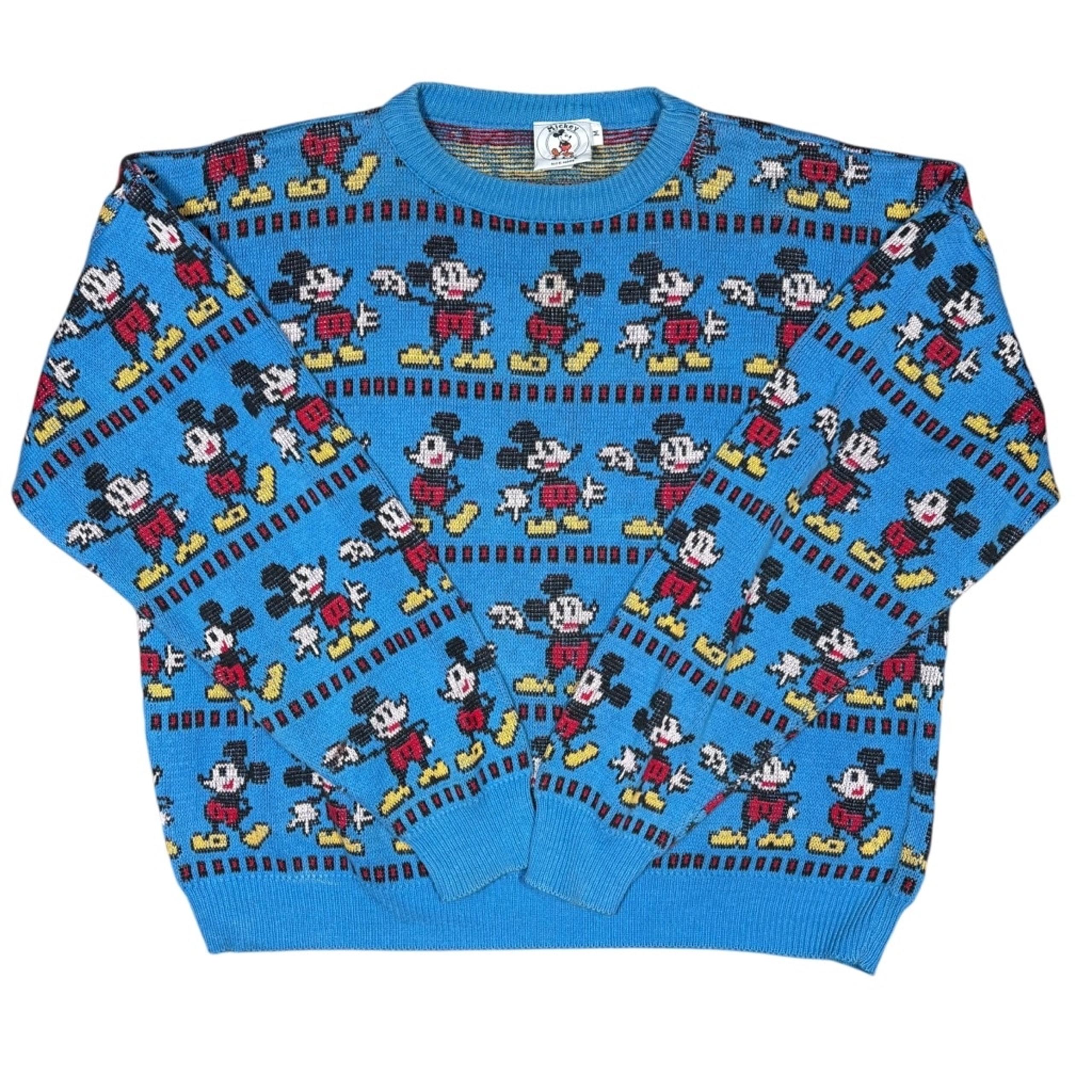 Vintage 90’s Mickey & Co. Oversized All Over Print Mickey Mouse Sweater Size M