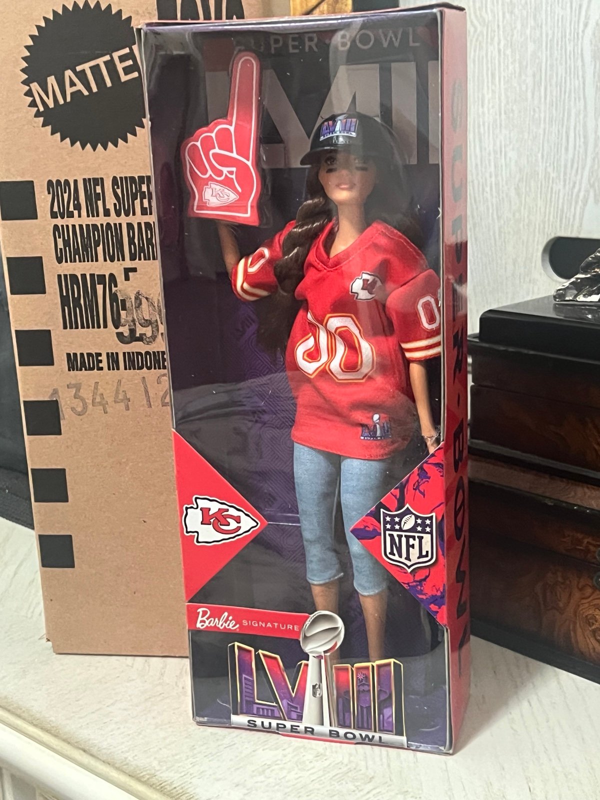 NEW- Barbie Signature NFL Super Bowl Champion Doll Kansas City Chiefs