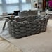 2 Gray rope Basket