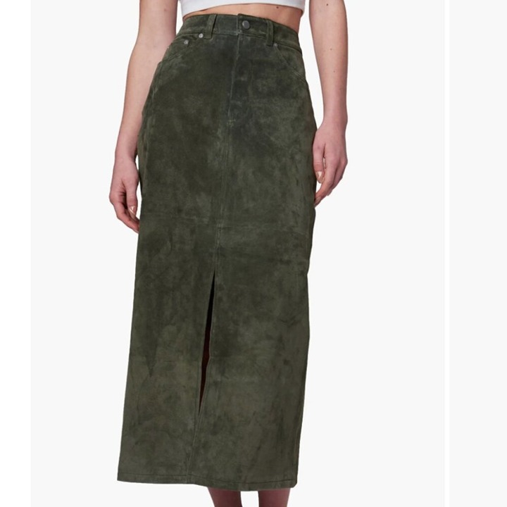 BlankNYC Suede Maxi Skirt in Hunter Green - Size 28 - NWOT