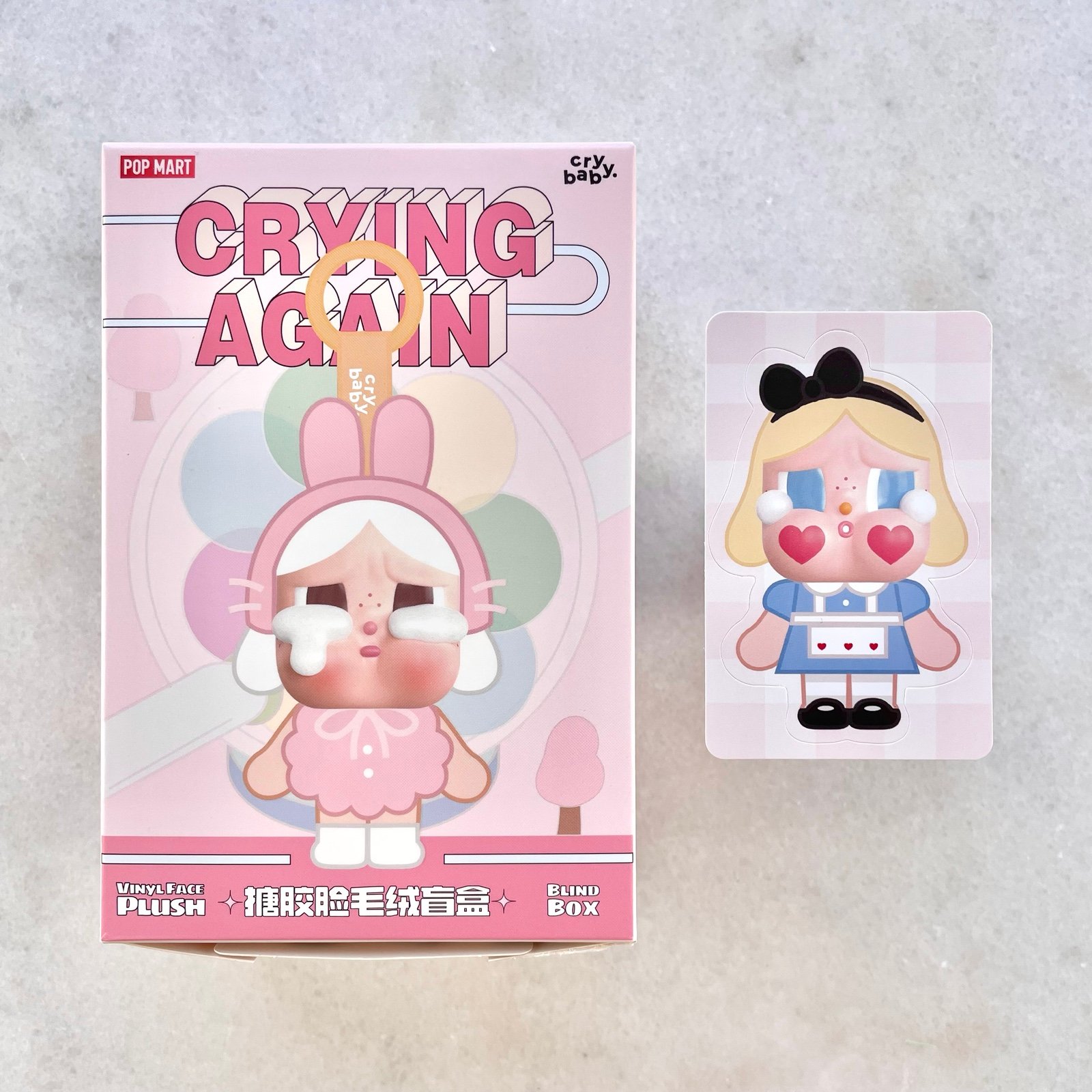 She's Alice-POP MART Cry Baby Crying Again Vinyl Face Plus