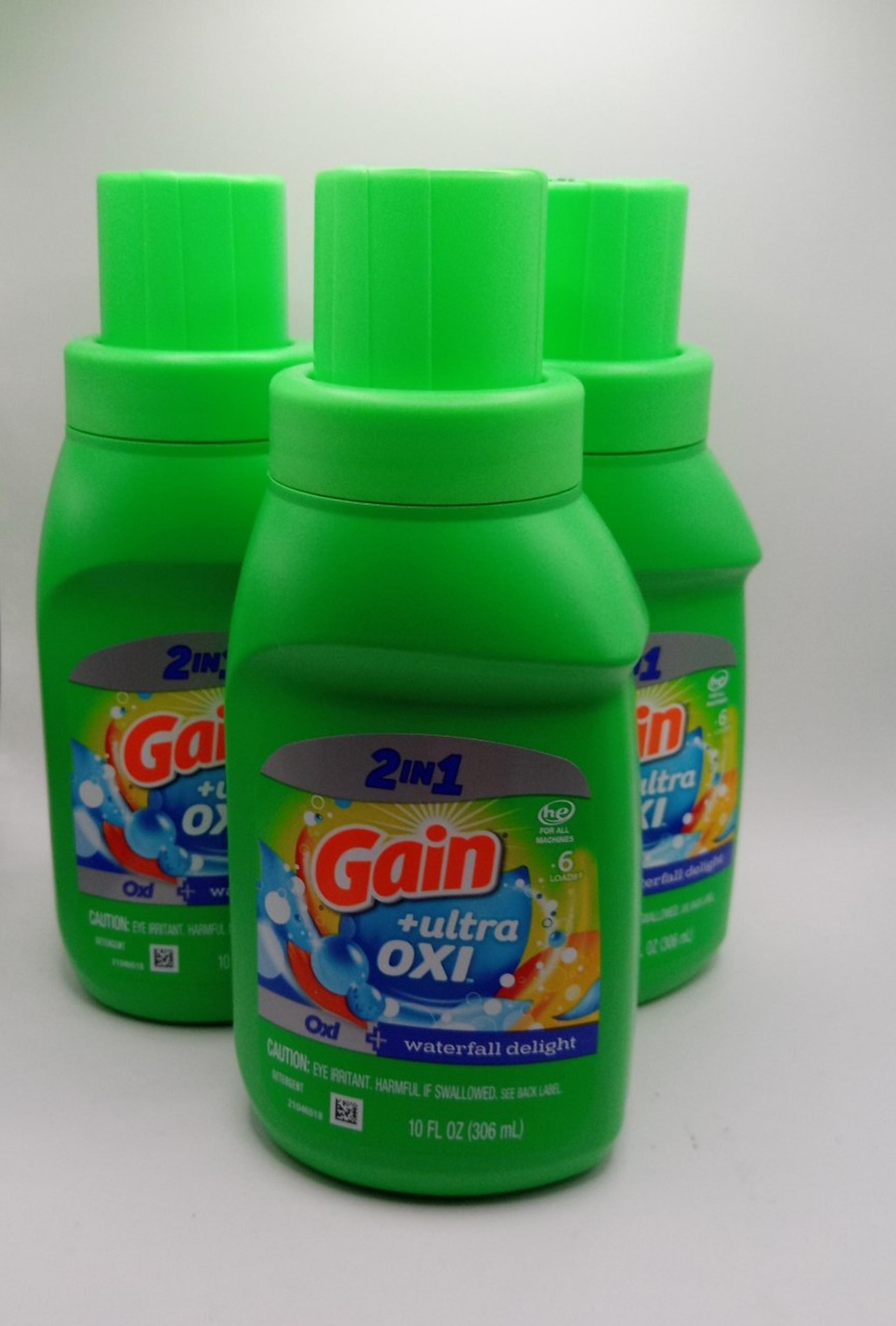Gain + Ultra Oxi Laundry detergent 10 oz bottle lot of 3