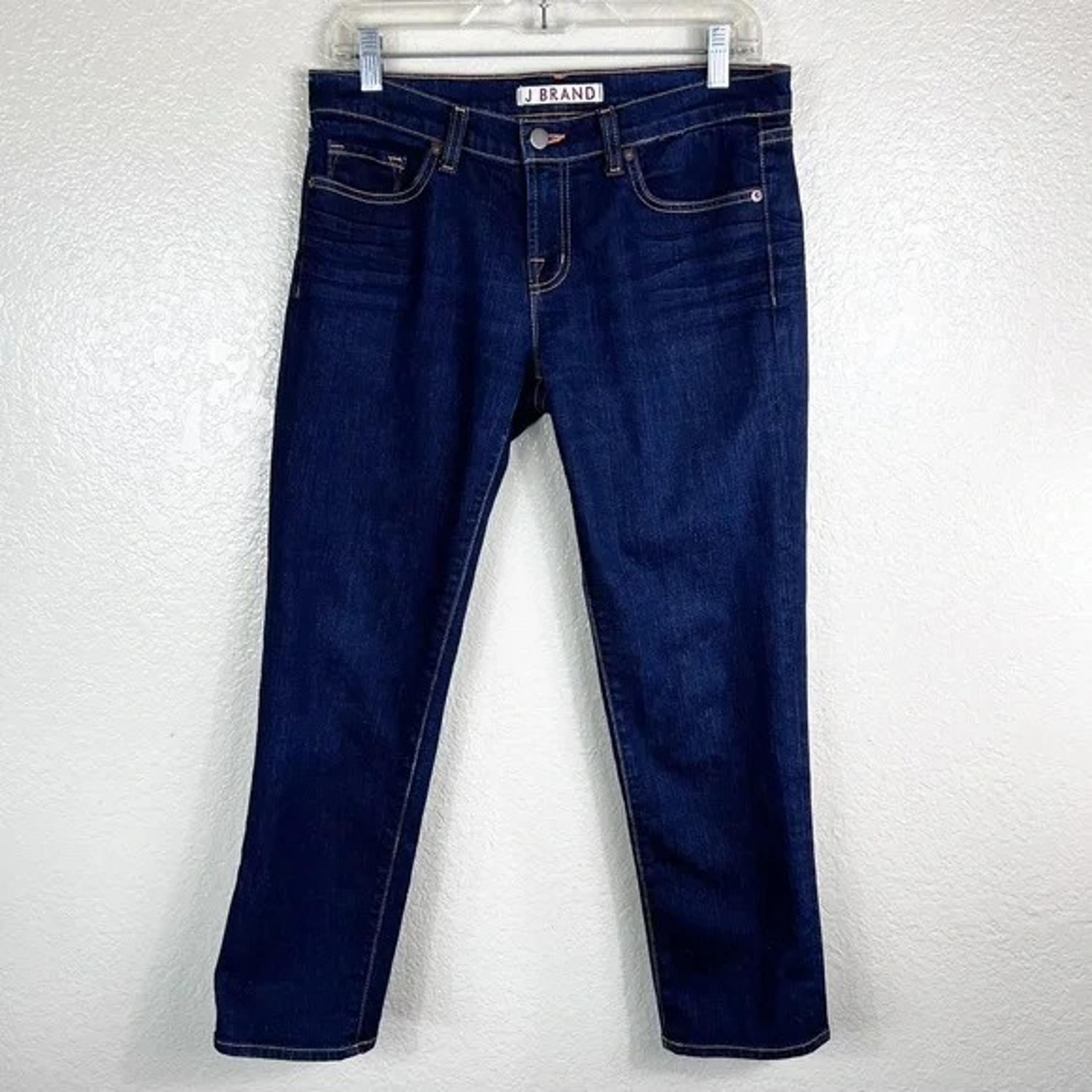 J Brand 29 Waist Classic Dark Wash Cropped Jeans Ankle Length Low Rise Versatile