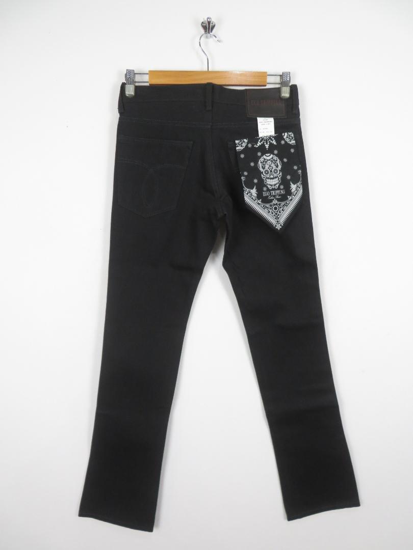 Unused Ego Tripping Bootcut Black Denim Pants W29 Flare