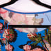 Dries Van Noten Blue Floral Flower Print Tapestry Half Sleeve Crepe Blouse Shirt