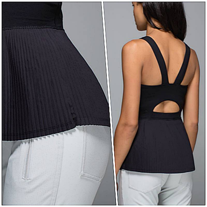 Lululemon Open Back Pleated Peplum Tank4