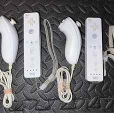 Rare LOT of 2 OEM Nintendo Wii Motion Plus Controller White Remote Nun Chuck