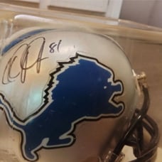 Calvin Johnson Autographed Mini Helmet