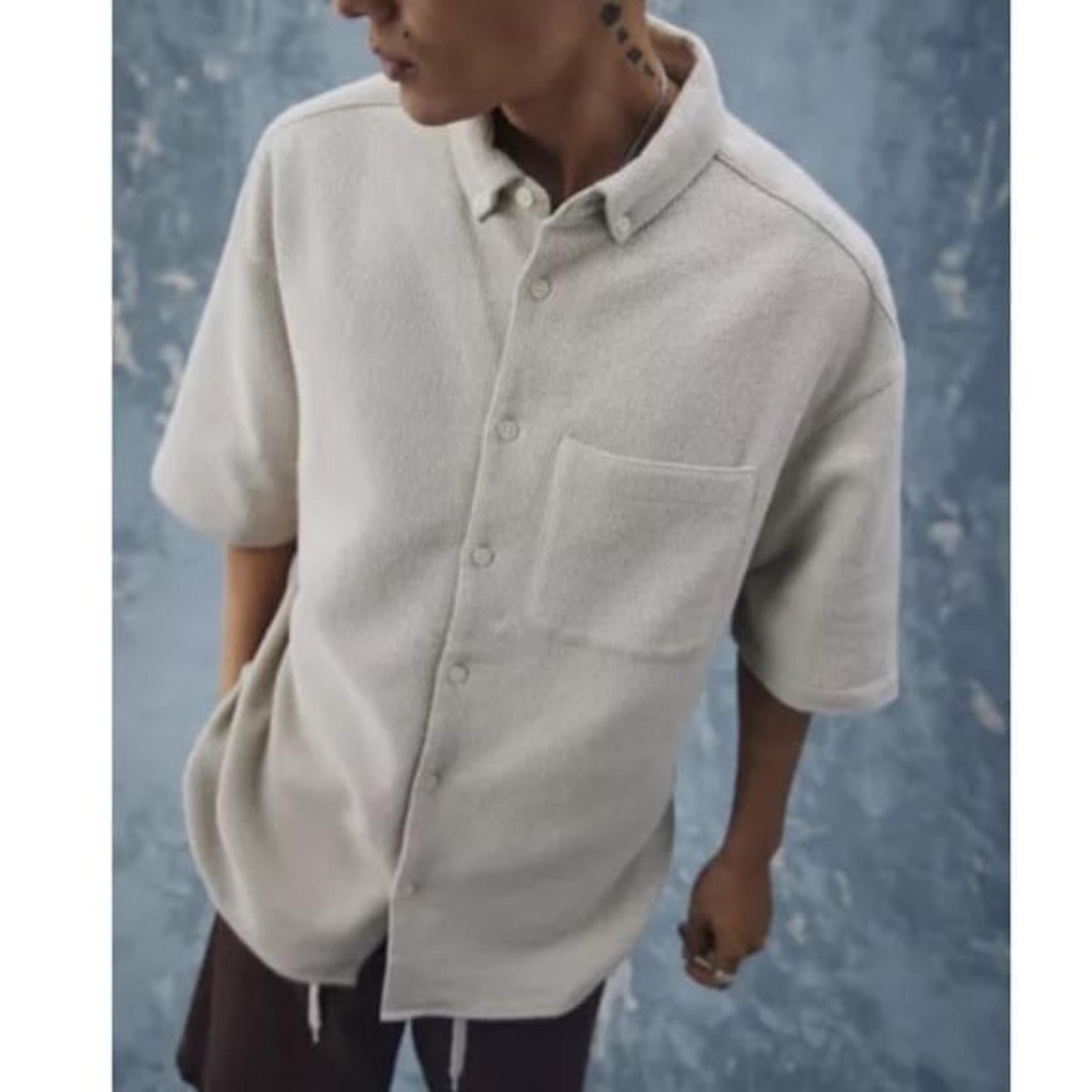 Men’s urban outfitters waffle knit button up shirt