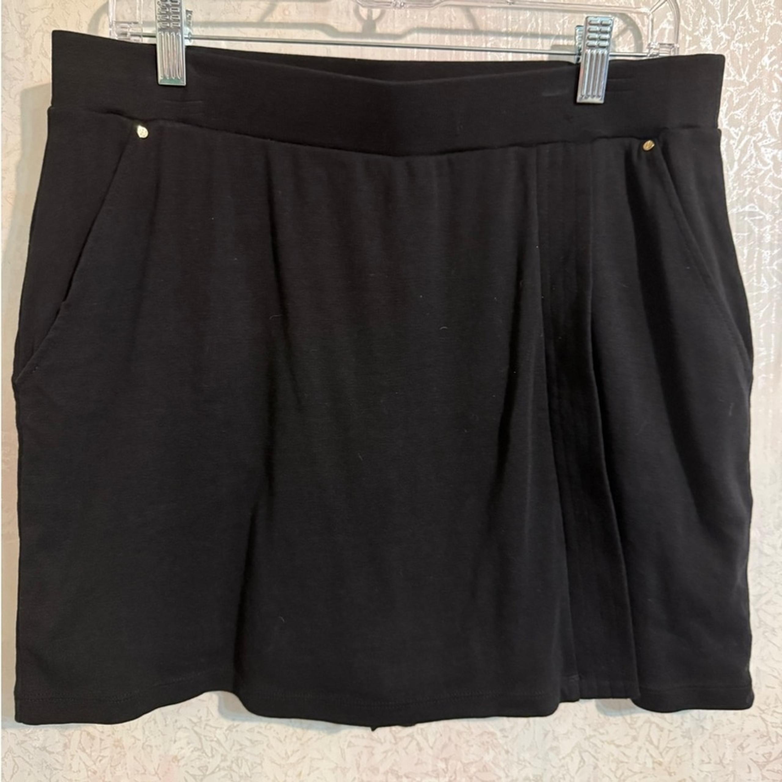 Jones New York Black Signature Skort, 100% Cotton, Sz Med