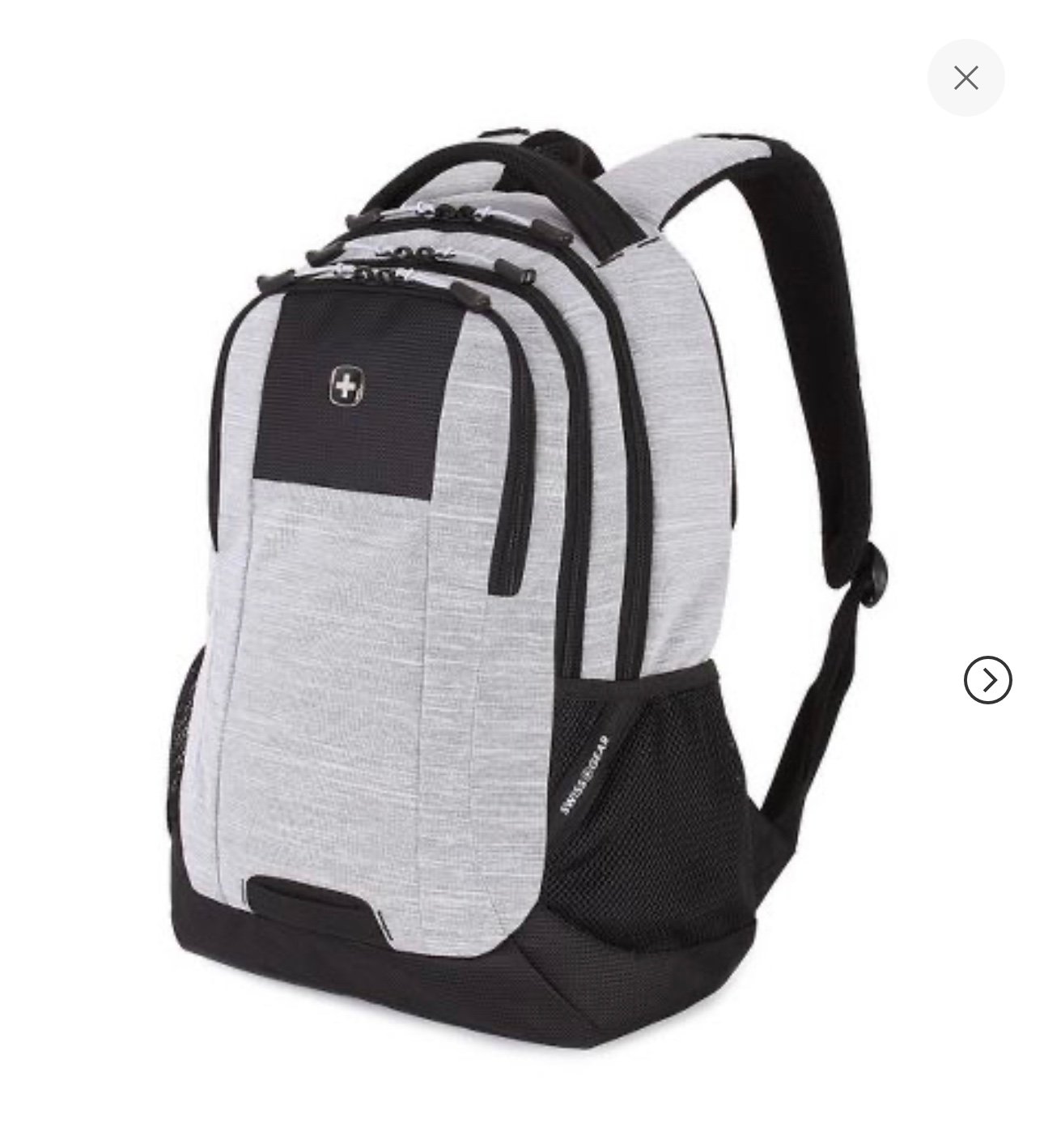 Swiss gear, laptop, backpack, light heather gray New