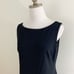 Eliza J Black Sleeveless Shift Dress with Rhinestone Fringe Boatneck Women's 8