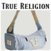True Religion Horseshoe Logo Slouchy Hobo Denim Bag