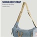 True Religion Horseshoe Logo Slouchy Hobo Denim Bag