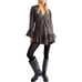 NWOT Free People Vintage Inspired Lace Trim Charcoal Mini Dress Tunic Top
