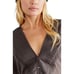 NWOT Free People Vintage Inspired Lace Trim Charcoal Mini Dress Tunic Top