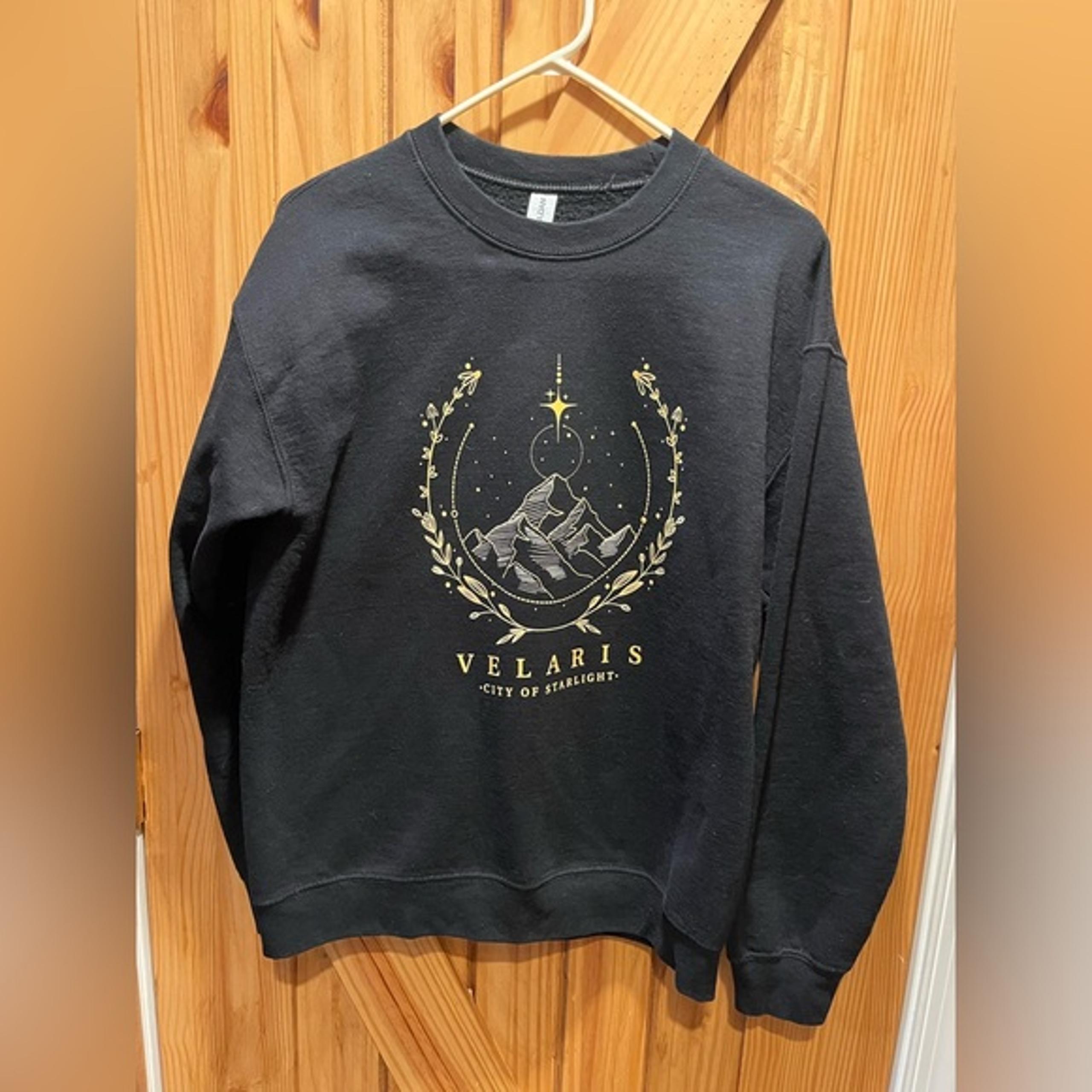 Velaris City of Starlight ACOTAR SJM Black Sweatshirt Size Medium