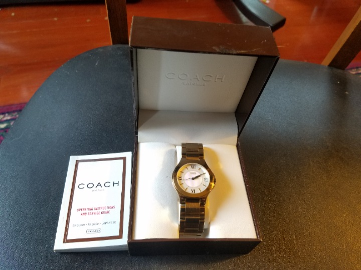 COACH Women's Stainless Steel Watch 3ATM Water Resistant 0224 7.040.555 in Box