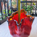 Vintage Art Glass Handkerchief Bowl / Centrepiece | Japanese Glass